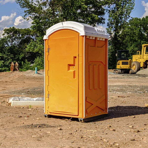 can i customize the exterior of the portable restrooms with my event logo or branding in Dahlgren Center VA